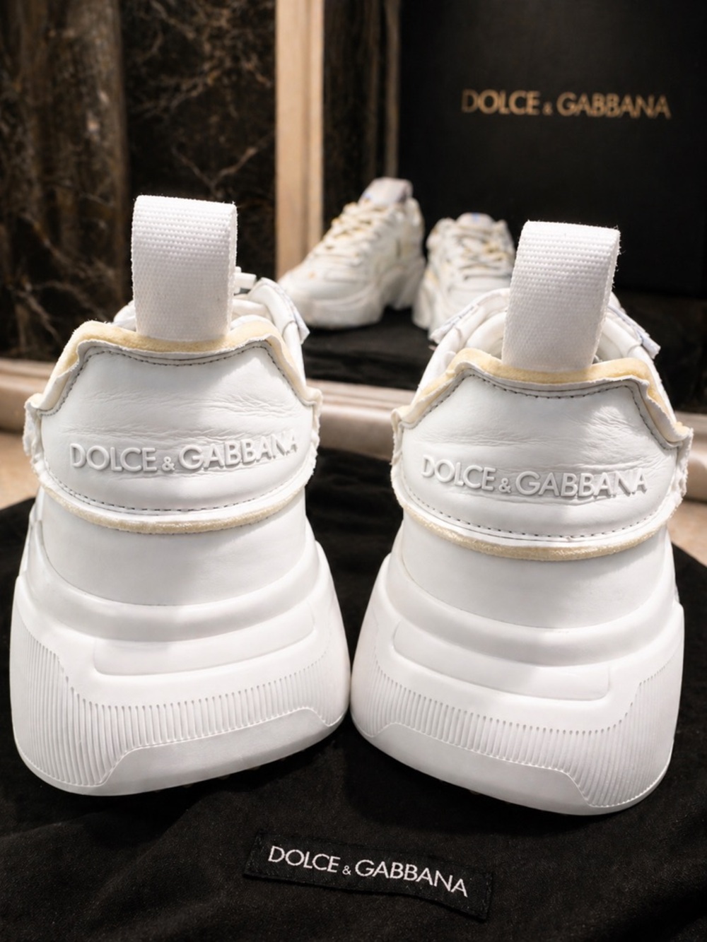 Dolce & Gabbana Mixed-materials Daymaster White Sneakers Unisex Size EU 41 - Picture 6 of 17